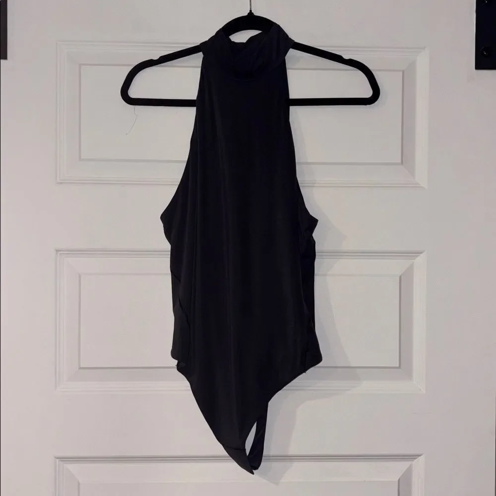 Lululemon Wundermost Ultra-Soft Nulu Mockneck Sleeveless Bodysuit-Black